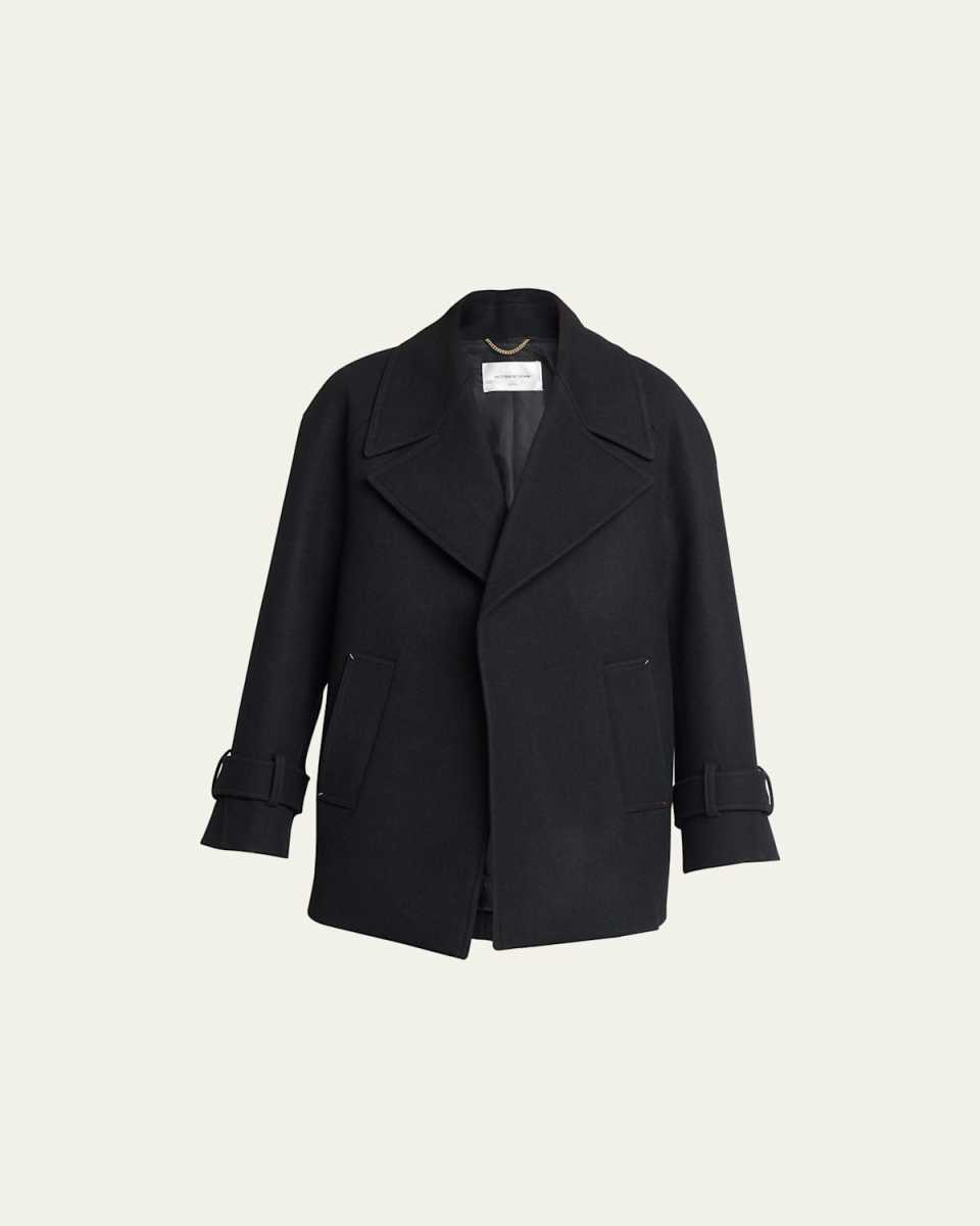 Oversized Wool-Blend Peacoat
